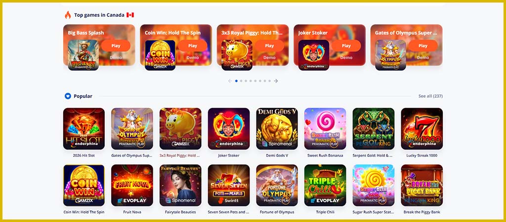 The most popular casino slots Available