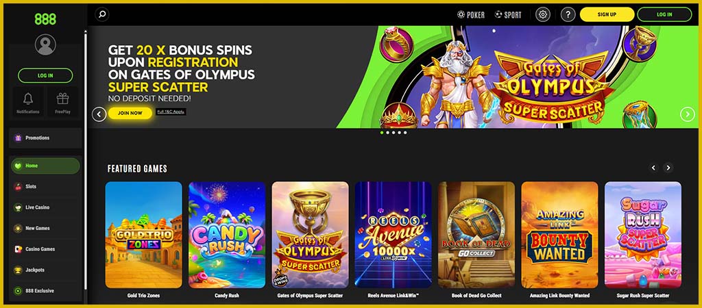 888 Casino Review Canada, 888 Casino Landing Page