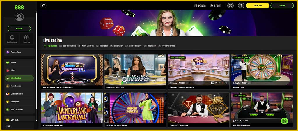 888 Casino Live Dealer Games