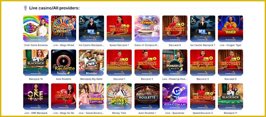 Ice Casino Live Casino