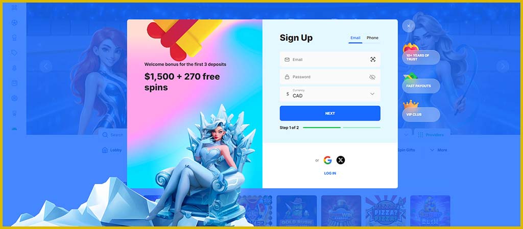 Ice Casino Login and Registration